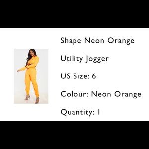 Orange Jogger from PRETTYLITTLETHING